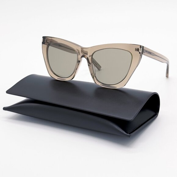 NEW SAINT LAURENT SL214 KATE 025 SUNGLASSES WOMEN CAT EYE BROWN SL 214 KATE 025 main image 5